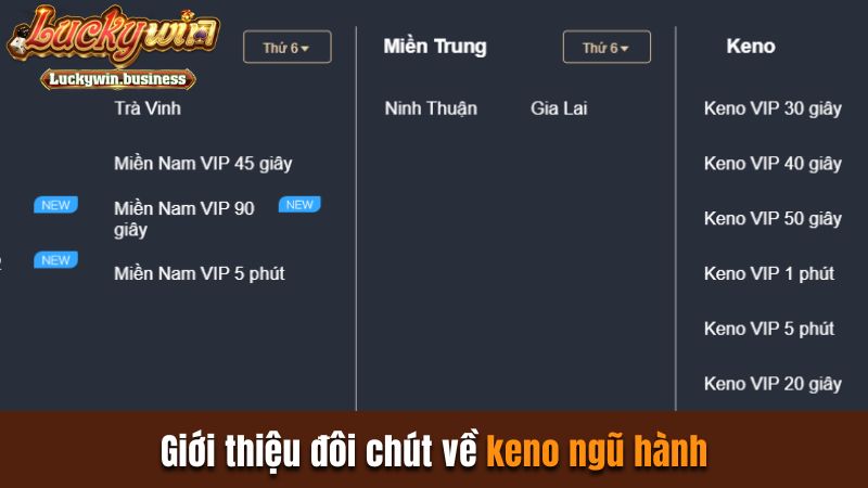 Giới thiệu đôi chút về Keno Ngũ Hành