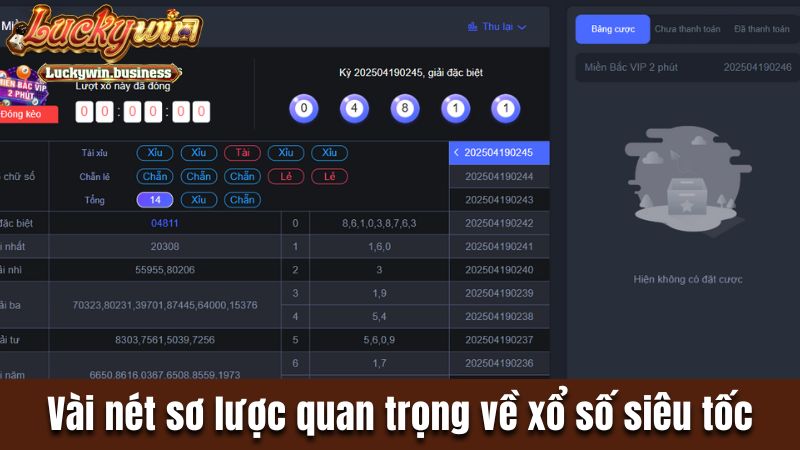 Vài nét sơ lược quan trọng về xổ số siêu tốc